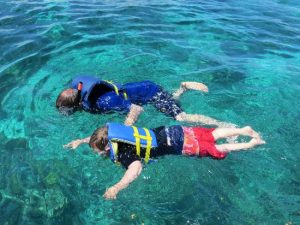 Nassau Private Boat Charter Snorkeling Kids